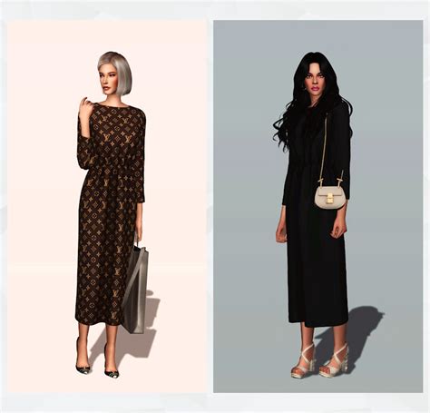 sims 4 Louis Vuitton dress